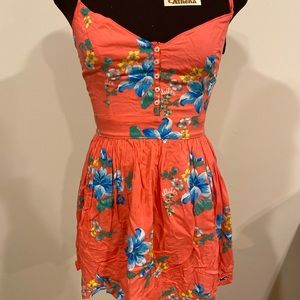 Hollister Fun Floral & Tropical Pink Dress